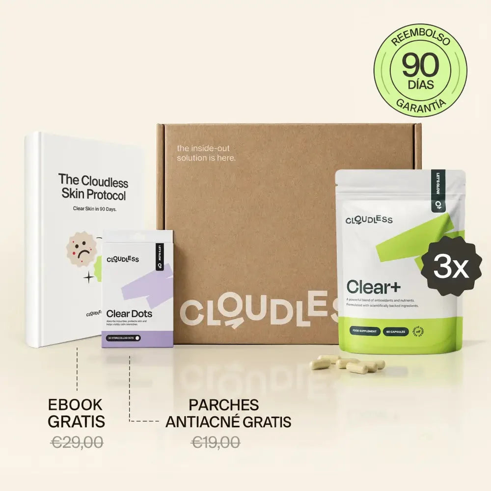 Clear+ con e-book y parches para granos gratis